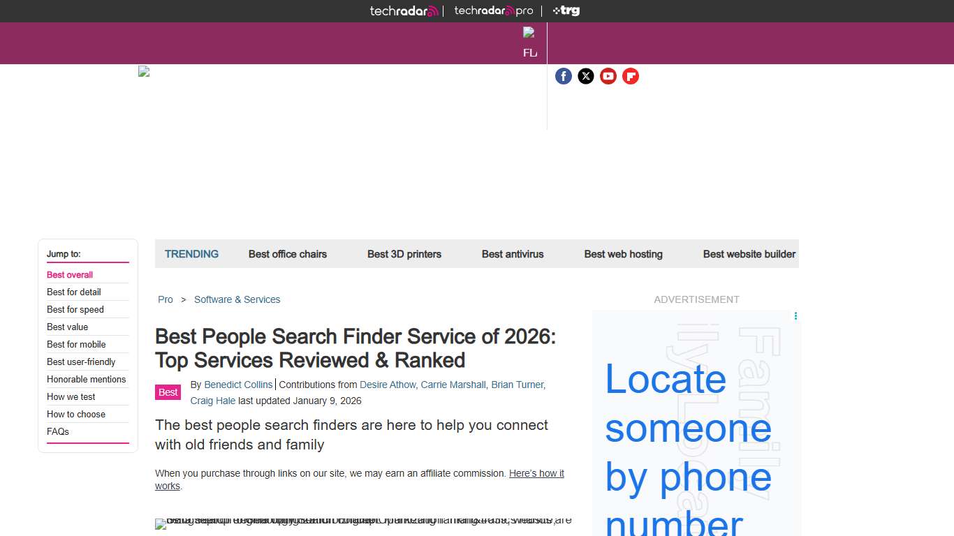 Best people search finder service of 2026: reviewed, ranked and rated TechRadar
